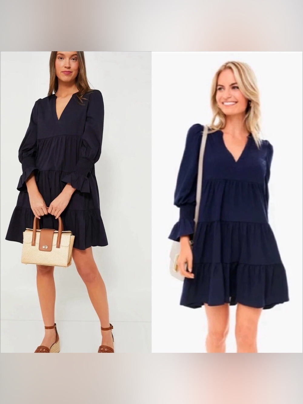 Pomander Place Tuckernuck Kenzo Mini Dress MED Blue Cotton Poplin Preppy Tiered